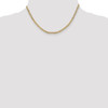 16" 14k Yellow Gold 3.2mm Semi-Solid Anchor Chain Necklace