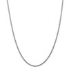 24" 14k White Gold 2.5mm Semi-Solid Curb Chain Necklace