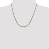 20" 14k Yellow Gold 2.5mm Semi-Solid Curb Chain Necklace