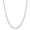 20" 14k Yellow Gold 2.5mm Semi-Solid Curb Chain Necklace