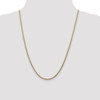 24" 14k Yellow Gold 2.5mm Semi-Solid Curb Chain Necklace