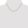 16" 14k Yellow Gold 1.55mm Semi-Solid Wheat Chain Necklace