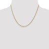 18" 14k Yellow Gold 1.55mm Semi-Solid Wheat Chain Necklace