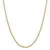16" 14k Yellow Goldy 3.0mm Semi-Solid Rope Chain Necklace