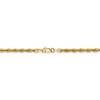 24" 14k Yellow Goldy 3.0mm Semi-Solid Rope Chain Necklace