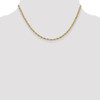 16" 14k Yellow Goldy 2.8mm Semi-Solid Rope Chain Necklace