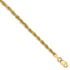 7" 14k Yellow Goldy 2.8mm Semi-Solid Rope Chain Bracelet