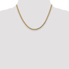 18" 14k Yellow Gold 3mm Semi-Solid Franco Chain Necklace