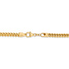 18" 14k Yellow Gold 3.7mm Semi-Solid Franco Chain Necklace