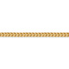 18" 14k Yellow Gold 3.7mm Semi-Solid Franco Chain Necklace