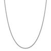 18" 14k White Gold 1.5mm Semi-Solid Round Box Chain Necklace