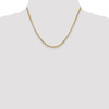 18" 14k Yellow Gold 2.45mm Semi-Solid Round Box Chain Necklace
