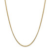 20" 14k Yellow Gold 2.45mm Semi-Solid Round Box Chain Necklace