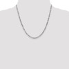 20" 14k White Gold 3.5mm Semi-Solid Figaro Chain Necklace