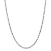 20" 14k White Gold 3.5mm Semi-Solid Figaro Chain Necklace