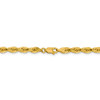 16" 14k Yellow Goldy 4.25mm Semi-Solid Rope Chain Necklace