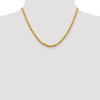 18" 14k Yellow Goldy 4.25mm Semi-Solid Rope Chain Necklace