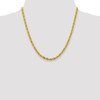 20" 14k Yellow Goldy 4.25mm Semi-Solid Rope Chain Necklace