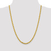 24" 14k Yellow Goldy 4.25mm Semi-Solid Rope Chain Necklace