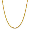 24" 14k Yellow Goldy 4.25mm Semi-Solid Rope Chain Necklace