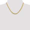 18" 14k Yellow Goldy 4.75mm Semi-Solid Rope Chain Necklace