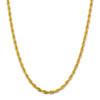 20" 14k Yellow Goldy 4.75mm Semi-Solid Rope Chain Necklace