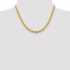 18" 14k Yellow Goldy 5.4mm Semi-Solid Rope Chain Necklace