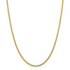 18" 14k Yellow Gold 2.75mm Semi-solid Wheat Chain Necklace