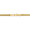 22" 14k Yellow Gold 3.45mm Semi-solid Wheat Chain Necklace