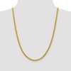 24" 14k Yellow Gold 4.15mm Semi-solid Wheat Chain Necklace