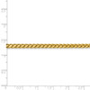 18" 14k Yellow Gold 3.1mm Semi-solid Diamond-cut Wheat Chain Necklace
