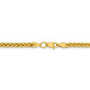 20" 14k Yellow Gold 3.1mm Semi-solid Diamond-cut Wheat Chain Necklace