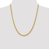 22" 14k Yellow Gold 3.1mm Semi-solid Diamond-cut Wheat Chain Necklace