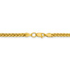 24" 14k Yellow Gold 3.1mm Semi-solid Diamond-cut Wheat Chain Necklace