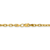 20" 14k Yellow Gold 3.7mm Semi-solid Diamond-cut Open Link Cable Chain Necklace