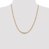 22" 14k Yellow Gold 3.7mm Semi-solid Diamond-cut Open Link Cable Chain Necklace