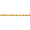 22" 14k Yellow Gold 3.7mm Semi-solid Diamond-cut Open Link Cable Chain Necklace