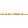 26" 14k Yellow Gold 3.7mm Semi-solid Diamond-cut Open Link Cable Chain Necklace