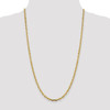 26" 14k Yellow Gold 3.7mm Semi-solid Diamond-cut Open Link Cable Chain Necklace