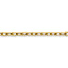 22" 14k Yellow Gold 4.9mm Semi-solid Diamond-cut Open Link Cable Chain Necklace