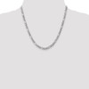 20" 14k White Gold 5.75mm Semi-Solid Figaro Chain Necklace