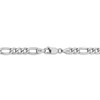 24" 14k White Gold 5.75mm Semi-Solid Figaro Chain Necklace