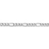 24" 14k White Gold 5.75mm Semi-Solid Figaro Chain Necklace