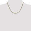 18" 14k Yellow Gold 3.5mm Semi-Solid Figaro Chain Necklace
