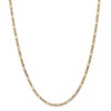 18" 14k Yellow Gold 3.5mm Semi-Solid Figaro Chain Necklace