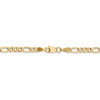 8" 14k Yellow Gold 3.5mm Semi-Solid Figaro Chain Bracelet