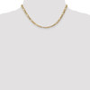 16" 14k Yellow Gold 5.75mm Semi-Solid Figaro Chain Necklace