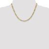 18" 14k Yellow Gold 5.75mm Semi-Solid Figaro Chain Necklace