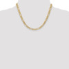 18" 14k Yellow Gold 6.25mm Semi-Solid Figaro Chain Necklace