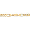 7" 14k Yellow Gold 7.3mm Semi-Solid Figaro Chain Bracelet